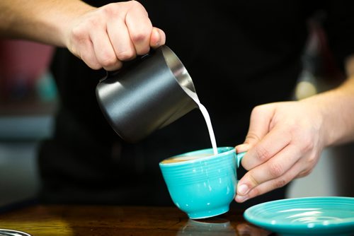 MIKAELA MACKENZIE / WINNIPEG FREE PRESS
Quinton Delorme, barista at Modern Coffee, makes drinks at the newly opened cafe at Inkster and Main in Winnipeg on Friday, Dec. 7, 2018.
Winnipeg Free Press 2018.