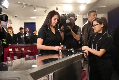 RUTH BONNEVILLE / WINNIPEG FREE PRESS

Long Plains Cannabis store opens. 

Cindy Allard is all smiles after being the 1st customer to purchase cannabis at Manitoba Long Plain First Nation Cannabis store on Friday.  

Meta Cannabis Supply Co. Manitoba First Nations first for the City of Winnipeg, Long Plain First Nation, and National Access Cannabis, opened their first legal recreational cannabis store on a Winnipeg urban reserve Friday at 420 Madison Street. Friday.
  
This is the third First Nations retail store launched with National Access Cannabis, the second with Long Plain First Nation and the fifth META store in the province. It will be staffed by Long Plain members that have been trained using NACs proprietary model to ensure safe, secure and responsible distribution of legal cannabis.

See Alex Paul story. 

Dec 7th, 2018