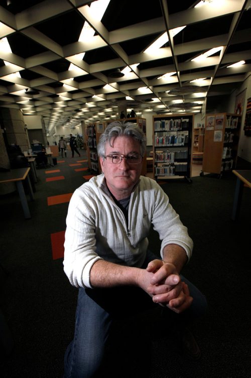 PHIL HOSSACK / WINNIPEG FREE PRESS -  City Social Worker Bruce Fiske poses at the Milennium Library Friday afternoon. See Caitlyn's story. - December 7, 2018