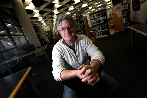 PHIL HOSSACK / WINNIPEG FREE PRESS -  City Social Worker Bruce Fiske poses at the Milennium Library Friday afternoon. See Caitlyn's story. - December 7, 2018