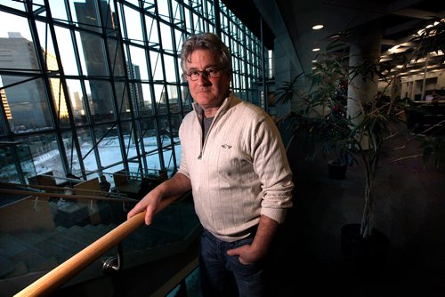 PHIL HOSSACK / WINNIPEG FREE PRESS -  City Social Worker Bruce Fiske poses at the Milennium Library Friday afternoon. See Caitlyn's story. - December 7, 2018