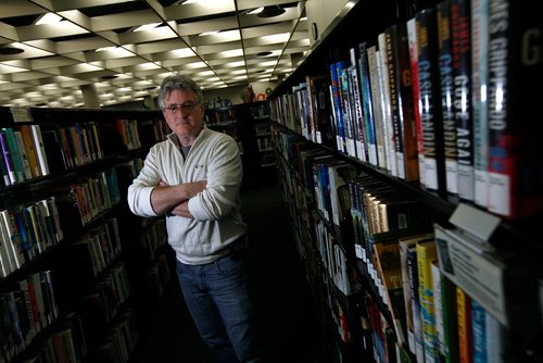 PHIL HOSSACK / WINNIPEG FREE PRESS -  City Social Worker Bruce Fiske poses at the Milennium Library Friday afternoon. See Caitlyn's story. - December 7, 2018