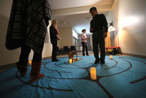 RUTH BONNEVILLE / WINNIPEG FREE PRESS

Faith Page

Fort Garry United church hold longest night service around solstice for people experiencing loss and grief.

As part of their service the Fort Garry church invites people to walk an indoor labyrinth as an aid to reflection. 

Photo of Rev Min Goo Kang and his colleagues  walking  the labyrinth showing how his congregation can use it to aid in their grief.  


Dec 7th, 2018