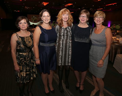 JASON HALSTEAD / WINNIPEG FREE PRESS

L-R: Gala committee members Joanne Burns, Tracey Code, Sandi Lamont, Carolyn Townsend and Michelle Georgi at the 20th annual Misericordia Health Centre Foundation Gala on Oct. 11, 2018 at the RBC Convention Centre Winnipeg. (See Social Page)