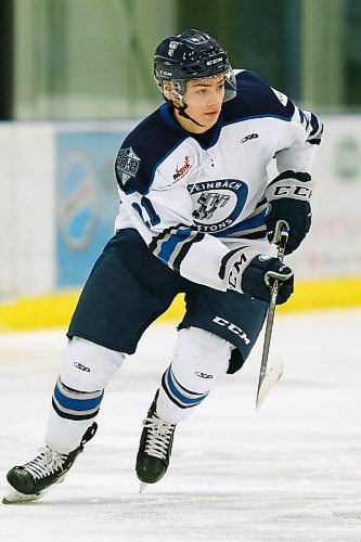 JOHN WOODS / WINNIPEG FREE PRESS
Steinbach Pistons' Kyle Bettens (21) plays against the Neepawa Natives at Seven Oaks Sportsplex Monday, December 10, 2018.