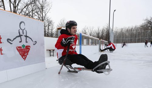 RUTH BONNEVILLE / WINNIPEG FREE PRESS


Dominic Cozzinolino, team Canada paralympic sledge hockey player and Jumpstart ambassador uses the new fully accessible outdoor rink at the Grand Opening  at Dakota Community Centre Tuesday.  

See press release for more info.





Dec 11th, 2018