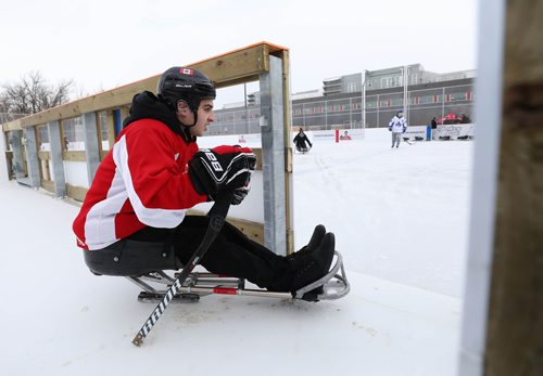 RUTH BONNEVILLE / WINNIPEG FREE PRESS


Dominic Cozzinolino, team Canada paralympic sledge hockey player and Jumpstart ambassador uses the new fully accessible outdoor rink at the Grand Opening  at Dakota Community Centre Tuesday.  

See press release for more info.





Dec 11th, 2018