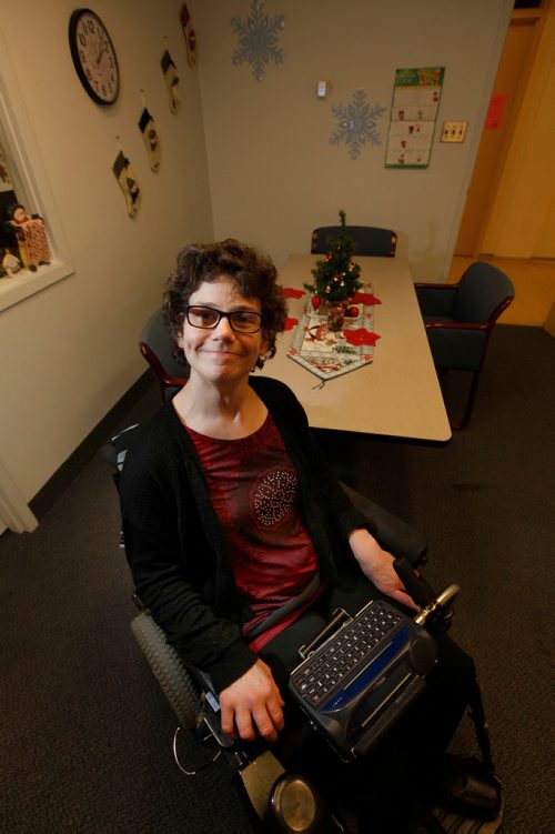 PHIL HOSSACK / WINNIPEG FREE PRESS - Dorian Phillips poses for a portrait at the Society fo Manitopbans with disabilities Wednesday afternoon. See Kaitlyn's story. - December 12, 2018