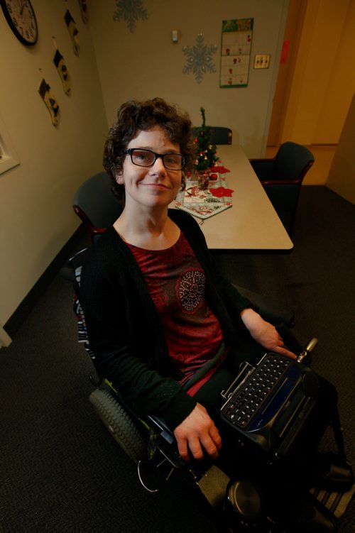 PHIL HOSSACK / WINNIPEG FREE PRESS - Dorian Phillips poses for a portrait at the Society fo Manitopbans with disabilities Wednesday afternoon. See Kaitlyn's story. - December 12, 2018