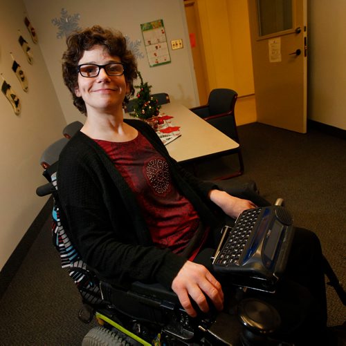 PHIL HOSSACK / WINNIPEG FREE PRESS - Dorian Phillips poses for a portrait at the Society fo Manitopbans with disabilities Wednesday afternoon. See Kaitlyn's story. - December 12, 2018