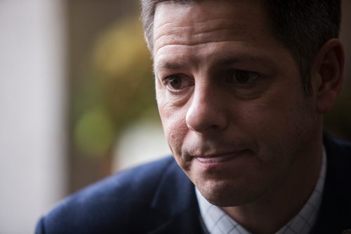 MIKAELA MACKENZIE / WINNIPEG FREE PRESS
Mayor Brian Bowman sits down for an interview with the Free Press about the meth crisis while in his office at City Hall in Winnipeg on Wednesday, Dec. 12, 2018. 
Winnipeg Free Press 2018.