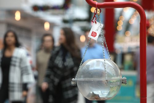 RUTH BONNEVILLE / WINNIPEG FREE PRESS

Local Salvation Army Christmas Kettle
Rob Kerr, Salvation Army Public Relations secretary at Kettle at Portage Place Shopping Centre.  

Photos of Kerr with Kettle and kettle by itself with mall patrons in background.


See story by Danton Unger.


Dec 12th,  2018