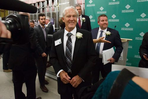 MIKE DEAL / WINNIPEG FREE PRESS
During an announcement at the Health Sciences Centre Mr. Paul Albrechtsen a local businessman and philanthropist donates $5 million to the HSC Foundation which will use the money to develop new interventional angiography facilities including new specialized equipment.
181212 - Wednesday, December 12, 2018.