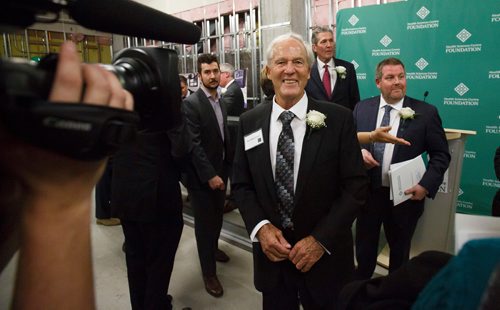 MIKE DEAL / WINNIPEG FREE PRESS
During an announcement at the Health Sciences Centre Mr. Paul Albrechtsen a local businessman and philanthropist donates $5 million to the HSC Foundation which will use the money to develop new interventional angiography facilities including new specialized equipment.
181212 - Wednesday, December 12, 2018.