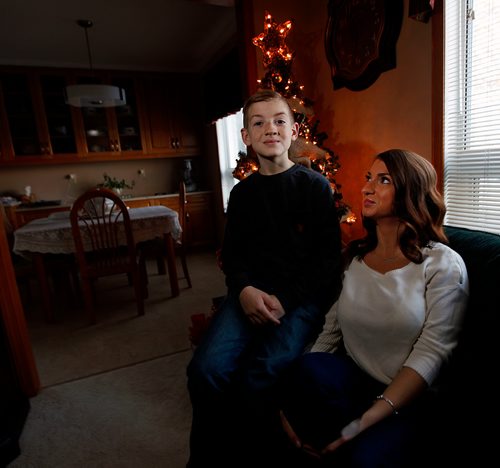 PHIL HOSSACK / WINNIPEG FREE PRESS -  Katrina Profeta poses with her son Nick who has a history of being sick every chritmas holiday. See Joel Schlesinger's story.. - December 13, 2018