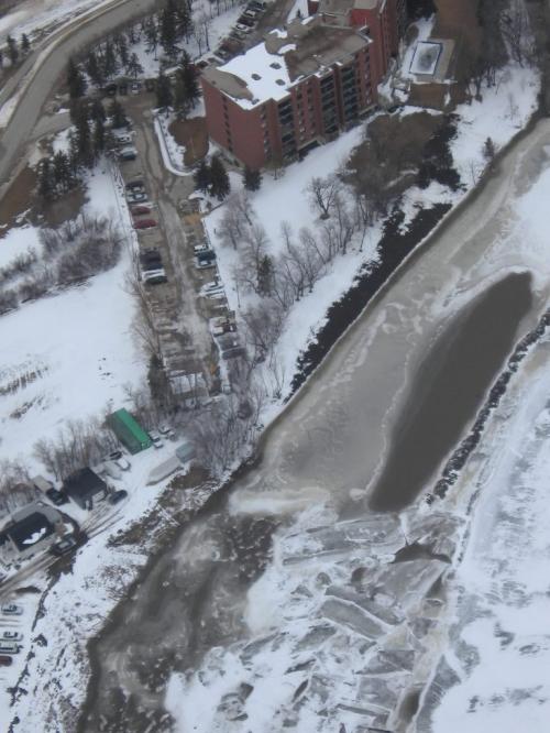 Ice break up in south Winnipeg. Bruce Owen/ Winnipeg Free Press