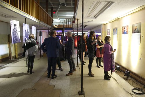 JASON HALSTEAD / WINNIPEG FREE PRESS

Attendees at the Pop Up Soirée sneak-peek event for Main Street Project's new home at the former Mitchell Fabrics building at 637 Main St. on Nov. 8, 2018. (See Social Page)