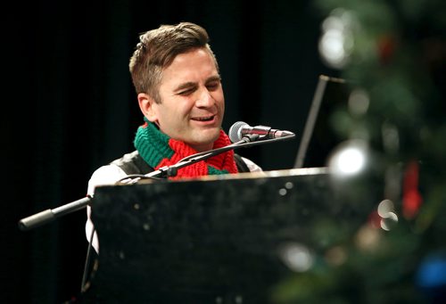JASON HALSTEAD / WINNIPEG FREE PRESS

Pianist Sandy Taronno (from the band Quinzy) performs at the Winnipeg Free Press Bury the Lede Live: A Holiday Podcast Spectacular event at the West End Cultural Centre on Dec. 16, 2018. (See Social Page)