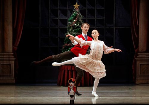 PHIL HOSSACK / WINNIPEG FREE PRESS - Olivia Koppanyl (Clara) and Timothy Gaulke (Julien) take the stage at an RWB 'Media Call" Tuesday afternoon at the Concerty Hall. See review/story. - December 18, 2018