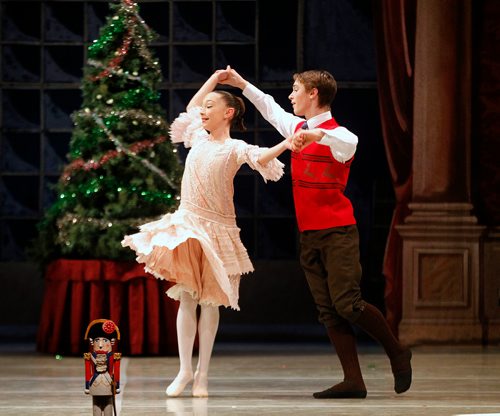 PHIL HOSSACK / WINNIPEG FREE PRESS - Olivia Koppanyl (Clara) and Timothy Gaulke (Julien) take the stage at an RWB 'Media Call" Tuesday afternoon at the Concerty Hall. See review/story. - December 18, 2018