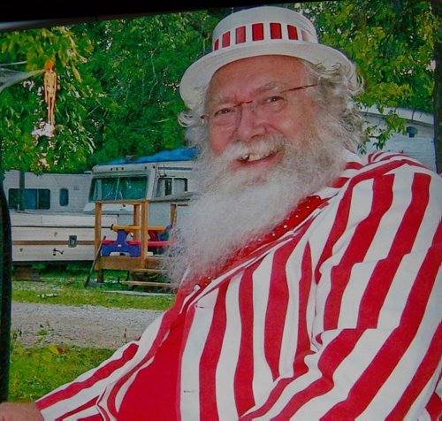 supplied photos
Brian Santa Sanderson 
Summer suit about 2010 Chesleys campground Christmas in July.
181218 - Tuesday, December 18, 2018.