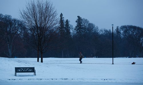 MIKE DEAL / WINNIPEG FREE PRESS
Walking the dog during freezing rain at Assiniboine Park could be considered a heroic act for some... but this reluctant dog doesn't seem to subscribe to that point of view.
181219 - Wednesday, December 19, 2018.