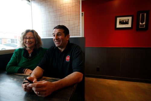 PHIL HOSSACK / WINNIPEG FREE PRESS - Red Top Restaurant owner Vicky Scouras and about to be owner Stavros Athanasiadis. Alex Paul's story. December 21, 2018.