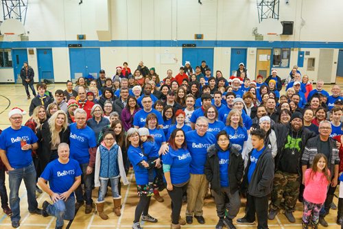 Katie McKenzie / Ma Mawi Wi Chi Itata Centre
Some of the couple hundred volunteers who showed up to pack hampers at R. B. Russell School for the 16th annual Christmas Hamper Drive hosted by Ma Mawi Wi Chi Itata Centre and Bell MTS.

181222 - Saturday, December 22, 2018.