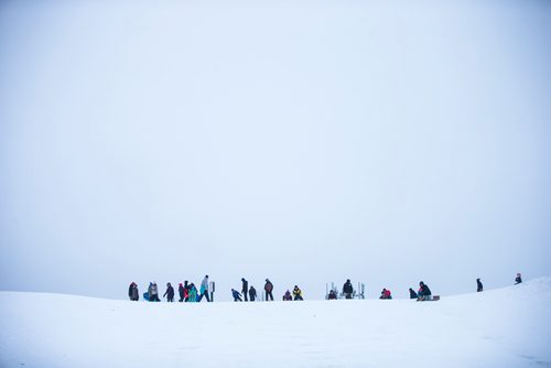 MIKAELA MACKENZIE / WINNIPEG FREE PRESS
Tobogganers take advantage of the snow at West View Park in Winnipeg on Wednesday, Dec. 26, 2018. 
Winnipeg Free Press 2018.