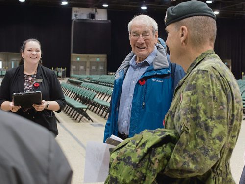 Canstar Community News Nov. 7, 2018 - Members of the Joint Veterans Association meet at the RBC Convention Centre ahead of the annual Remembrance Day ceremony. (DANIELLE DA SILVA/SOUWESTER/CANSTAR)