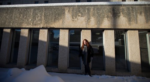 MIKAELA MACKENZIE / WINNIPEG FREE PRESS
Danishka Esterhazy, Winnipeg-raised filmmaker who will be launching her latest feature (Level 16) in early March, poses for a portrait on the University of Manitoba campus in Winnipeg on Friday, Dec. 28, 2018. 
Winnipeg Free Press 2018.