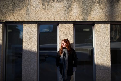 MIKAELA MACKENZIE / WINNIPEG FREE PRESS
Danishka Esterhazy, Winnipeg-raised filmmaker who will be launching her latest feature (Level 16) in early March, poses for a portrait on the University of Manitoba campus in Winnipeg on Friday, Dec. 28, 2018. 
Winnipeg Free Press 2018.