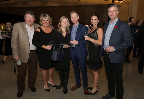 JASON HALSTEAD / WINNIPEG FREE PRESS

L-R: Mike Jones, Tina Jones (event co-chair), Theresa Epp, Jeremy Epp, Ramona Thomson (event co-chair) and Todd Thomson at the Canada's Great Kitchen Party event at the RBC Convention Centre Winnipeg on Nov. 8, 2018. (See Social Page)