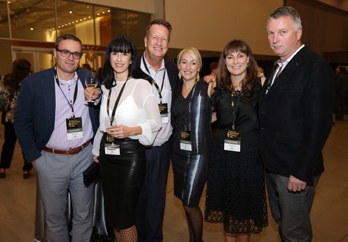JASON HALSTEAD / WINNIPEG FREE PRESS

L-R: Evan Johnston, Dayna Spiring, Charlie Spiring, Meaghen Johnston, Elsebeth Kriening and Andre Kriening at the Canada's Great Kitchen Party event at the RBC Convention Centre Winnipeg on Nov. 8, 2018. (See Social Page)