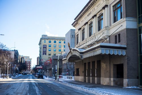 MIKAELA MACKENZIE / WINNIPEG FREE PRESS
The Pantages Playhouse Theatre, which has closed its doors after 104 years of hosting live theatre, music and dance performances, in Winnipeg on Tuesday, Jan. 1, 2019. 
Winnipeg Free Press 2018.