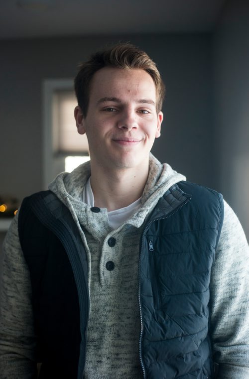 MIKAELA MACKENZIE / WINNIPEG FREE PRESS
Isaak Fast, who volunteers every Sunday morning at Misericordia Health Centre to bring patients to and from the chapel, poses for a portrait in his home in Winnipeg on Tuesday, Jan. 1, 2019. 
Winnipeg Free Press 2018.