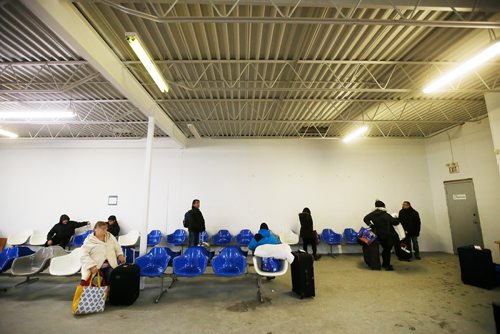 JOHN WOODS / WINNIPEG FREE PRESS
Riders wait for their bus to Thompson at the Maple Bus Lines (MBL) depot on Sherbrook St in Winnipeg Tuesday, January 1, 2019. MBL now serves northern communities after Greyhound stopped all service.