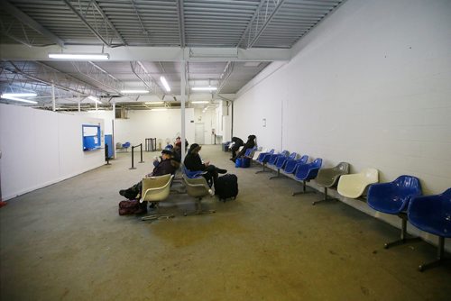 JOHN WOODS / WINNIPEG FREE PRESS
Riders wait for their bus to Thompson at the Maple Bus Lines (MBL) depot on Sherbrook St in Winnipeg Tuesday, January 1, 2019. MBL now serves northern communities after Greyhound stopped all service.