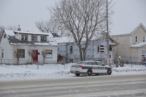 MIKE DEAL / WINNIPEG FREE PRESS
Police are at a home in the 400-block of Nairn Avenue near Archibald Street where they say a serious incident occurred early Tuesday morning. 
190102 - Wednesday, January 2, 2019