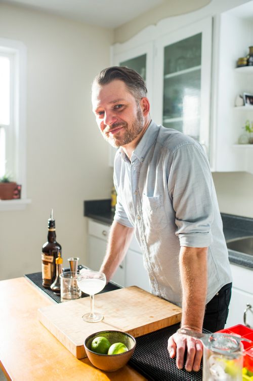 MIKAELA MACKENZIE / WINNIPEG FREE PRESS
Josey Krahn at his home bar in Winnipeg on Thursday, Jan. 3, 2019. 
Winnipeg Free Press 2018.