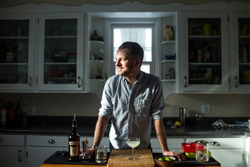 MIKAELA MACKENZIE / WINNIPEG FREE PRESS
Josey Krahn at his home bar in Winnipeg on Thursday, Jan. 3, 2019. 
Winnipeg Free Press 2018.