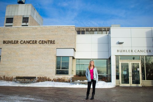 MIKAELA MACKENZIE / WINNIPEG FREE PRESS
Jennifer Zyla, who goes for Herceptin infusions every 3 weeks to keep her breast cancer from returning and is worried that the pumps used to administer it are beyond their inspection due date, poses for a photo at the Buhler Cancer Centre in Winnipeg on Thursday, Jan. 3, 2019. 
Winnipeg Free Press 2018.