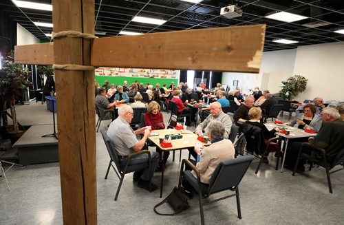 RUTH BONNEVILLE / WINNIPEG FREE PRESS

Story for Sunday feature: Bridge players build community around card tables at Soul Sanctuary church.
 
Set of action shots of people playing pool Wednesday afternoon.  

See Brenda Suderman story. 

 Jan 02, 2019 
