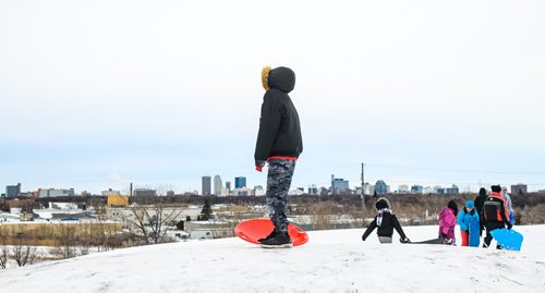Mike Sudoma / Winnipeg Free Press
Tobogganers at Westview Park/Garbage Hill prove that a dip in temperature doesnt mean a dip in winter fun.
January 6, 2019