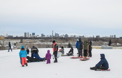 Mike Sudoma / Winnipeg Free Press
Tobogganers at Westview Park/Garbage Hill prove that a dip in temperature doesnt mean a dip in winter fun.
January 6, 2019