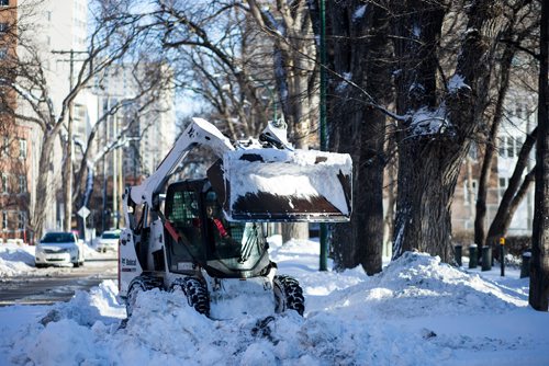 MIKAELA MACKENZIE / WINNIPEG FREE PRESS
A bike lane on Assiniboine Avenue gets cleared on Monday, Jan. 7, 2019. 
Winnipeg Free Press 2018.