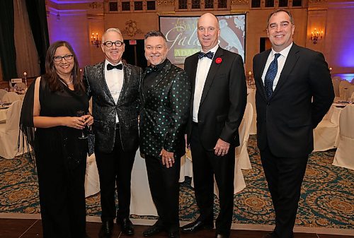 JASON HALSTEAD / WINNIPEG FREE PRESS

L-R: Mena Gainpaulsingh, Louis Trepel, W.T. Grogan, Mike Baker (Leith Wheeler) and James Dungate (Leith Wheeler) at the Anxiety Disorders Association of Manitoba's Eve for ADAM gala fundraiser Nov. 10, 2018 at the Hotel Fort Garry's Crystal Ballroom. (See Social Page)