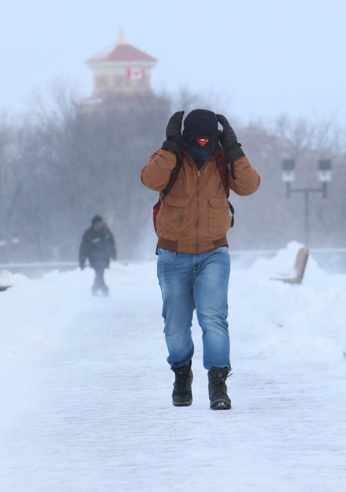 RUTH BONNEVILLE / WINNIPEG FREE PRESS

Standup photo 

Diva Singh, from India,  tries to protect himself from the wind as he makes his way westward from the University of Manitoba against blowing snow Tuesday afternoon.  


 Jan 8th, 2019 
