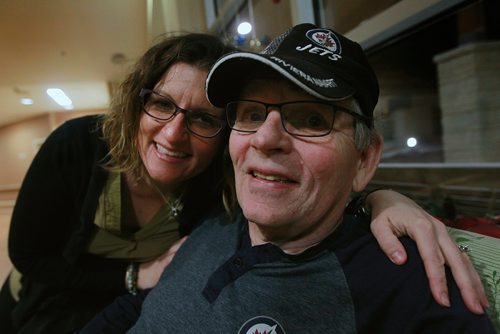 PHIL HOSSACK / WINNIPEG FREE PRESS - Terry Law, visits with his daughter Kerri Peskach.He lives in the long term care facility due to dementia. Joel Schlessinger's story. January 8, 2019