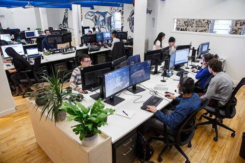 MIKE DEAL / WINNIPEG FREE PRESS
The new Ubisoft studio in Winnipeg at 250 McDermott Avenue is open with twenty-five programers, engineers, and artists. 
190110 - Thursday, January 10, 2019.